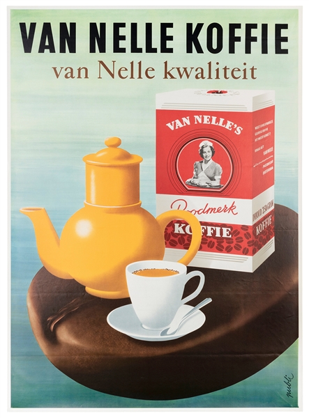  NUBLI. Van Nelle Koffie. Circa 1940s. Dutch advertising pos...