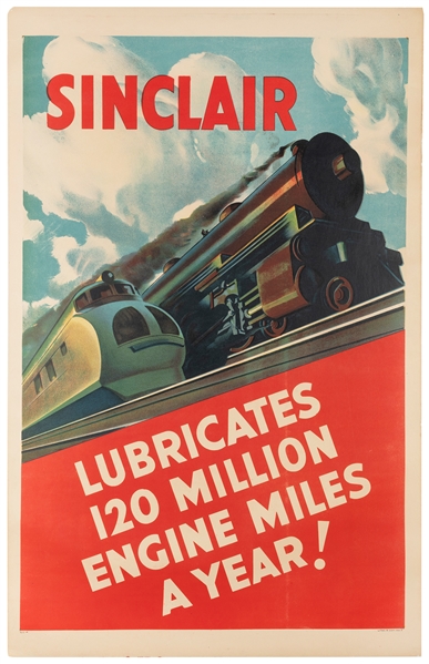  Sinclair Lubricates 120 Million Engines a Year! Circa 1950s...