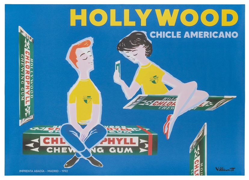  VILLEMOT, Bernard (1911-1989). Hollywood / Chicle American...