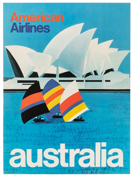  American Airlines / Australia. USA, 1970s. Vibrant airline ...