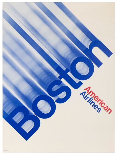  American Airlines / Boston. Circa 1970s. Offset lithograph ...