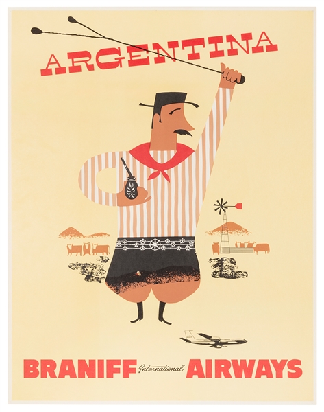  Braniff International Airways / Argentina. Circa 1950s. A g...