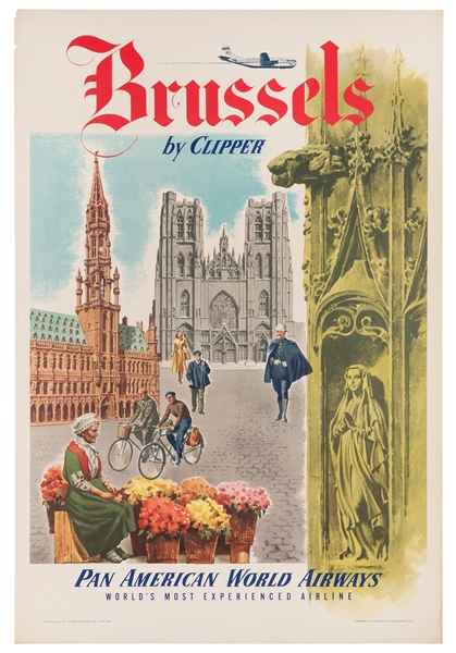  Brussels by Clipper / Pan American World Airways. 1951. 42 ...