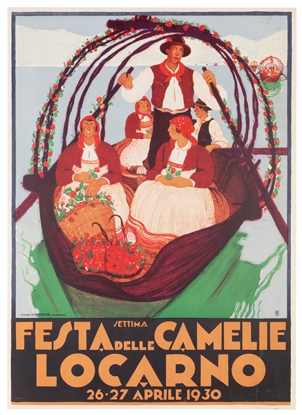  BUZZI, Daniele (1890-1974). Festa Delle Camelie. 1930. Laus...