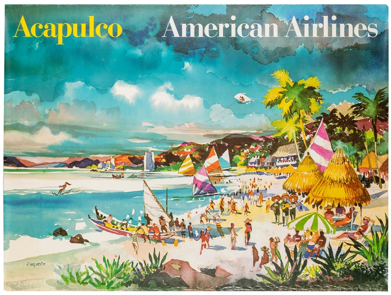  KINGMAN, Dong (1911-2000). Acapulco / American Airlines. Ci...