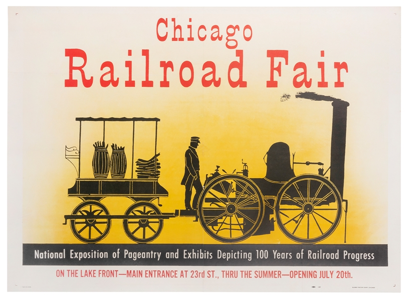  Chicago Railroad Fair. Chicago: Globe Poster Corp, ca. 1948...