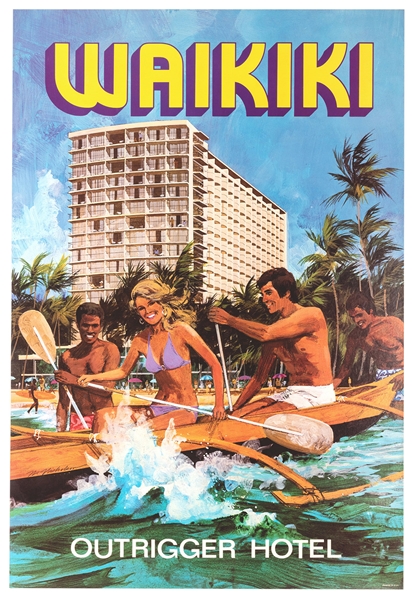  NICHOLSON, N. Waikiki / Outrigger Hotel. 1980s. Colorful im...