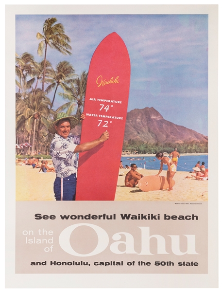  See Wonderful Waikiki Beach on the Island of Oahu. Circa 19...