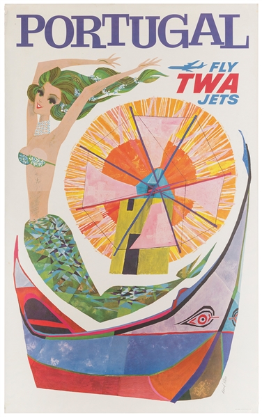  KLEIN, David (1918–2005). Portugal / Fly TWA Jets. 1960s. 4...