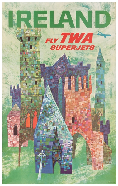  KLEIN, David (1918-2005). Ireland / Fly TWA Superjets. 1960...