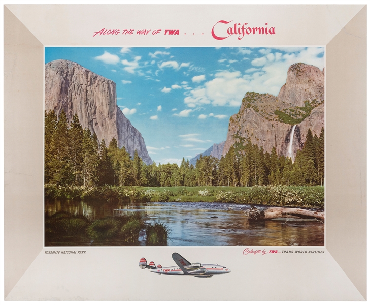  TWA Airlines / California / Yosemite National Park. Circa 1...