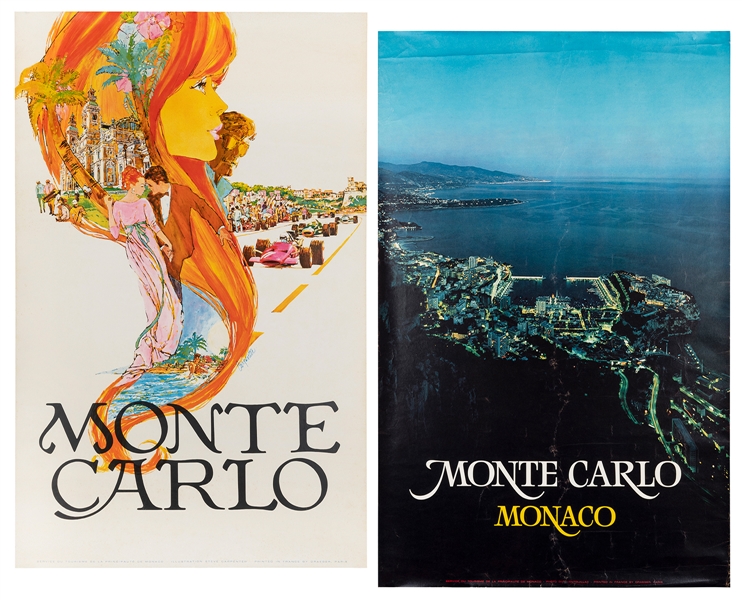  Three Monte Carlo travel posters. 1970s. Including a poster...