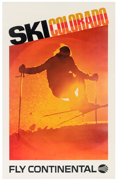  Continental Airlines / Ski Colorado. Circa 1970s. A jumping...