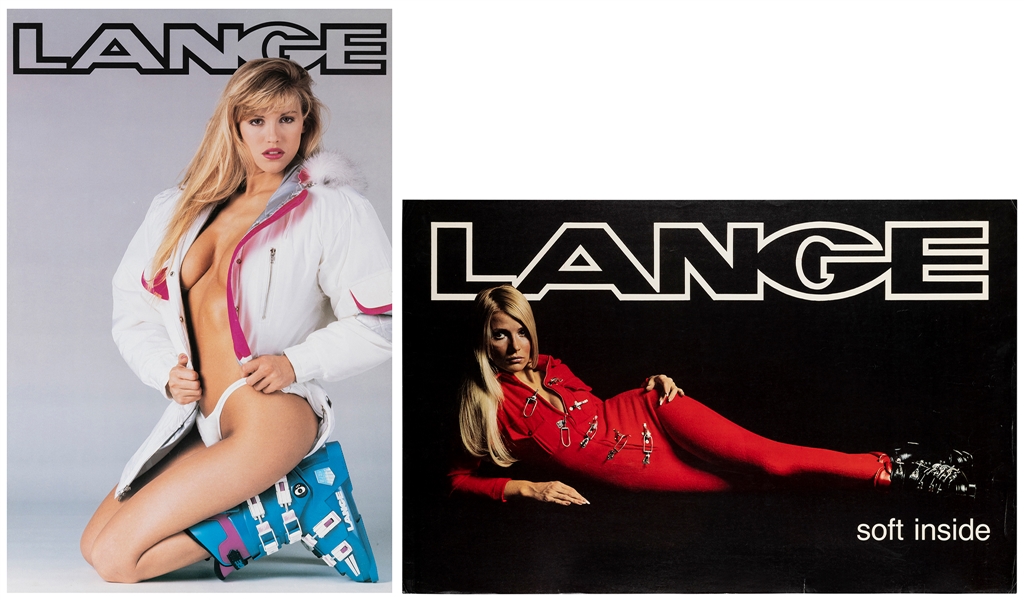  Lange. Two ski advertising posters. 1970s/80s. Two “Lange G...