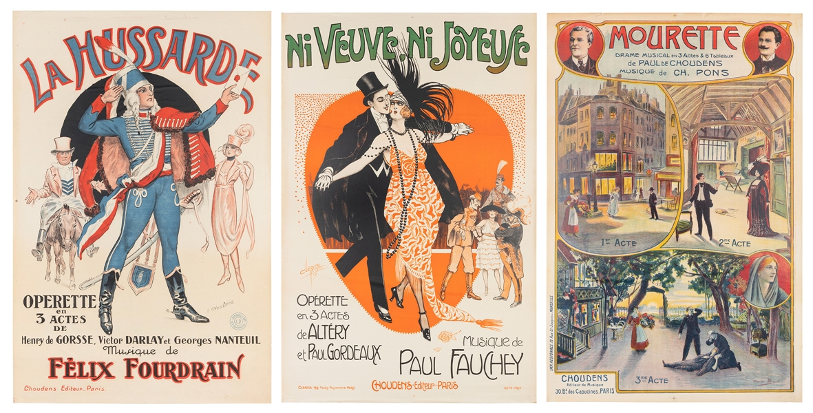  [OPERA]. Trio of French posters. Including: CLERICE, Charle...