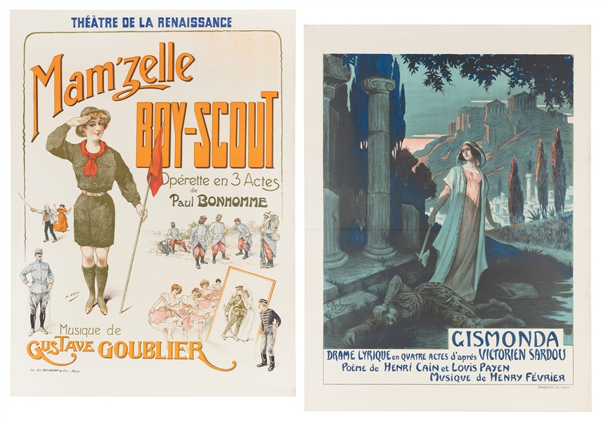  [THEATER]. Pair of posters. Including: BOULANGER, Henri (“H...