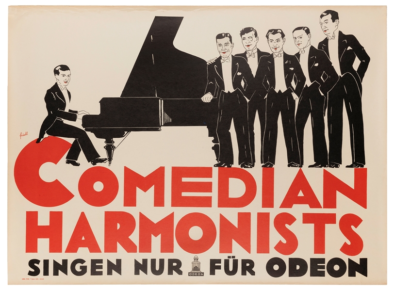  FRIEDL. Comedian Harmonists Singen nur fur Odeon. Circa 193...