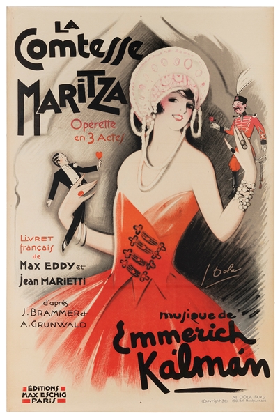  DOLA, Georges (1872-1950). La Comtesse Maritza. 1930. Paris...