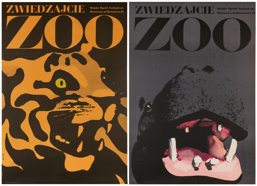  SWIERZY, Waldemar (1931-2013). Zwiedzajcie Zoo. Two posters...