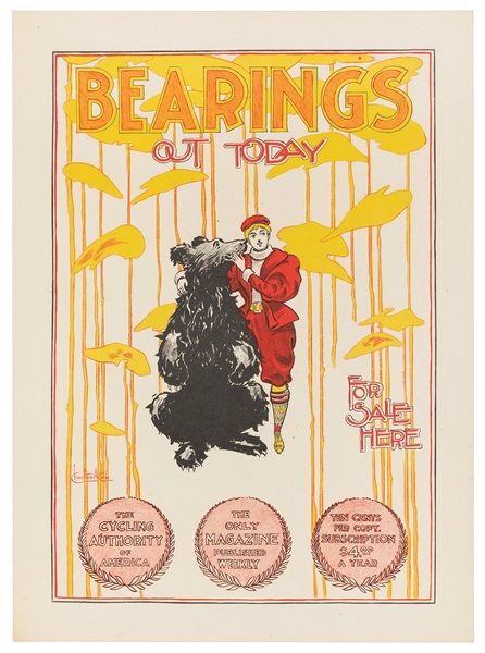  COX, Charles A. Bearings Out Today. 1896. Poster Bearings m...