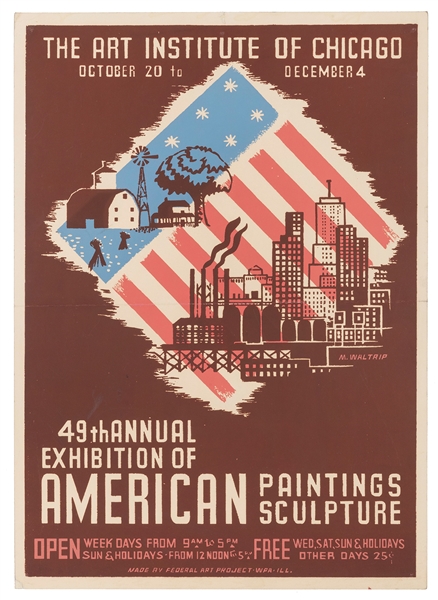  [WPA—CHICAGO]. WALTRIP, Mildred (1911-2004). 49th Annual Ex...