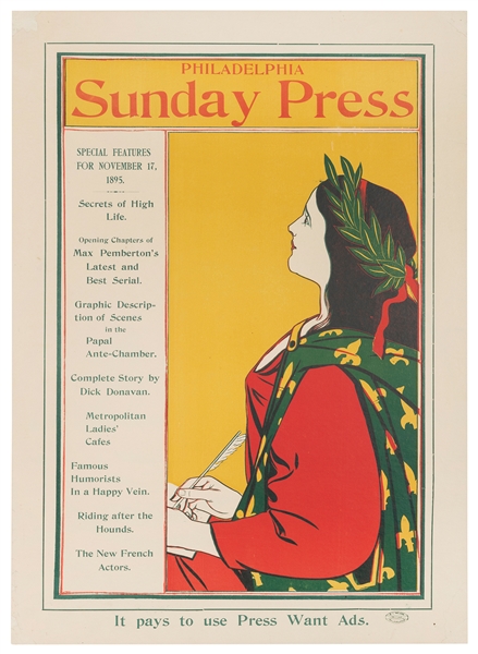  Philadelphia Sunday Press. 1895. Philadelphia: H.I. Ireland...