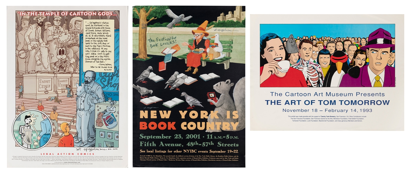  SPIEGELMAN, Art (b. 1948). Two posters, one signed. Includi...