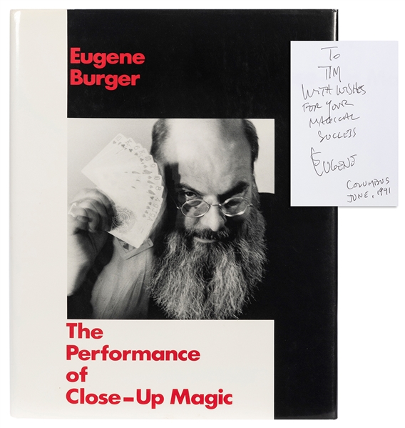  BURGER, Eugene. The Performance of Close-Up Magic. Washingt...