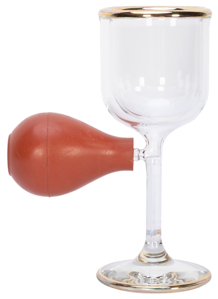  Self-Filling Wine Glass. German: 1950s. A gimmicked, beauti...