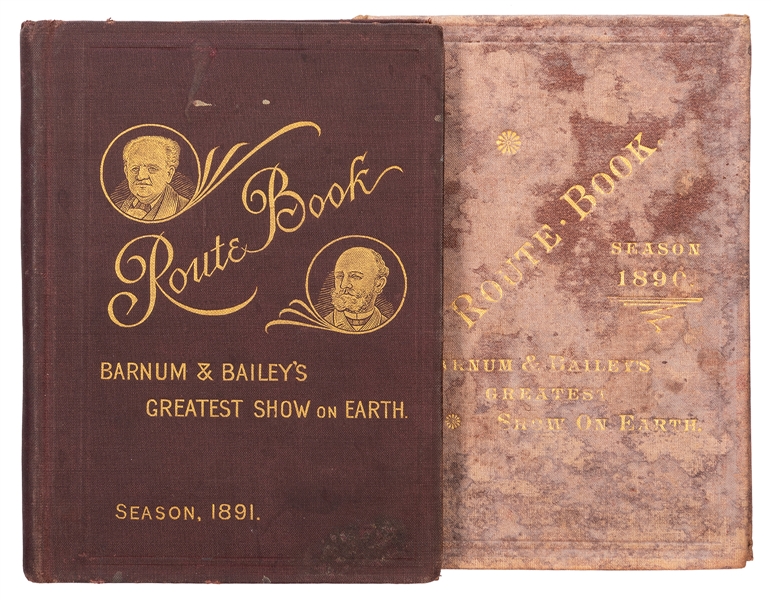  The Barnum & Bailey Official Route Book. Two route books, 1...