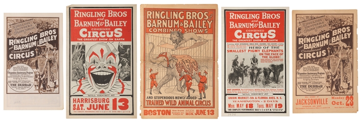  Ringling Bros. and Barnum & Bailey. Five couriers, 1921-33....