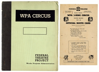  WPA Circus Route Book. 1937-38. 27 pp. publication compiled...