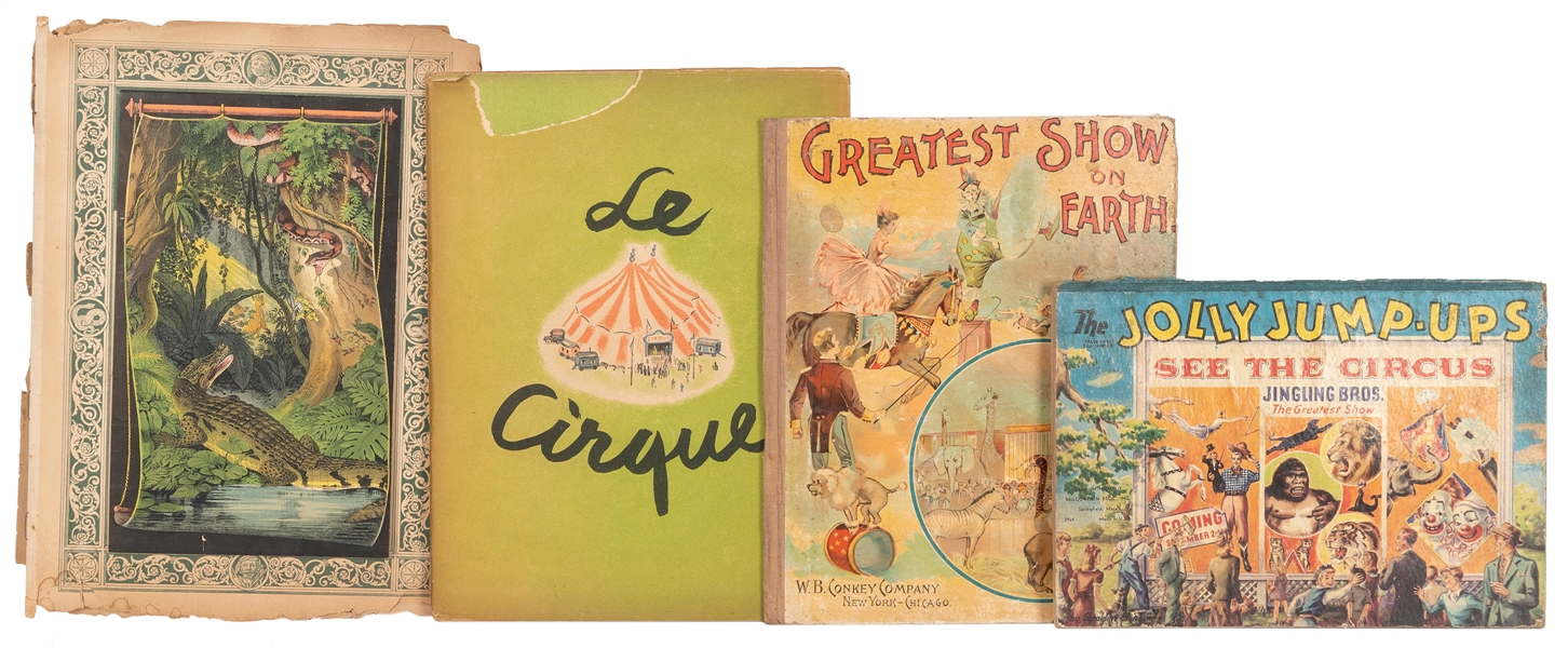  [CIRCUS – CHILDREN’S & POP UP BOOKS]. Group of 4 volumes. I...