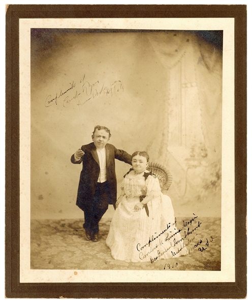  Signed photograph of Lavinia Warren and Count Magri. Large ...