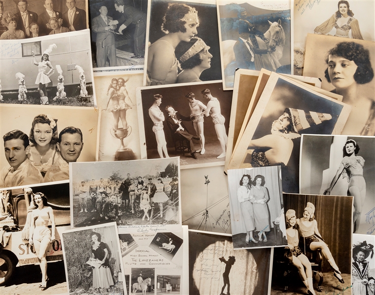  Collection of assorted signed circus and theatrical perform...