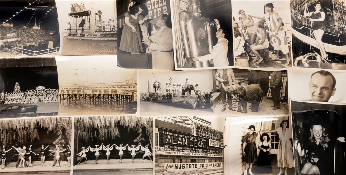  [ATLANTIC CITY–STEEL PIER]. Collection of photographs of pe...