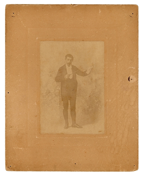  [MAGIC]. Cabinet photograph of a magician / conjuror. Circa...