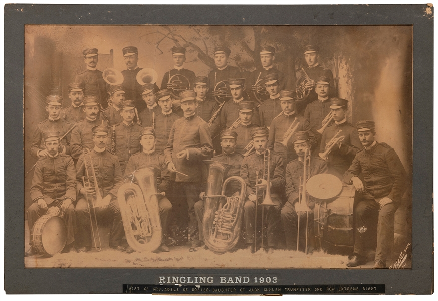  Ringling Bros. Band. group photograph. 1903. San Francisco:...