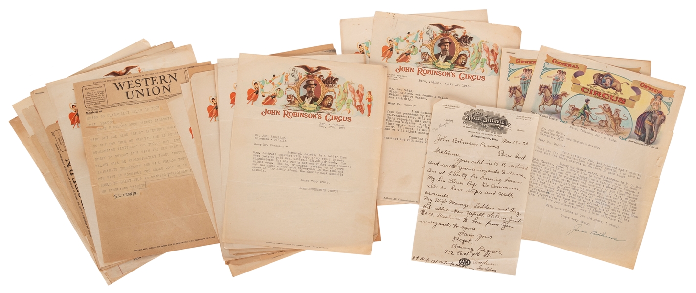  VALDO, PAT (1881–1970). Correspondence Archive regarding th...