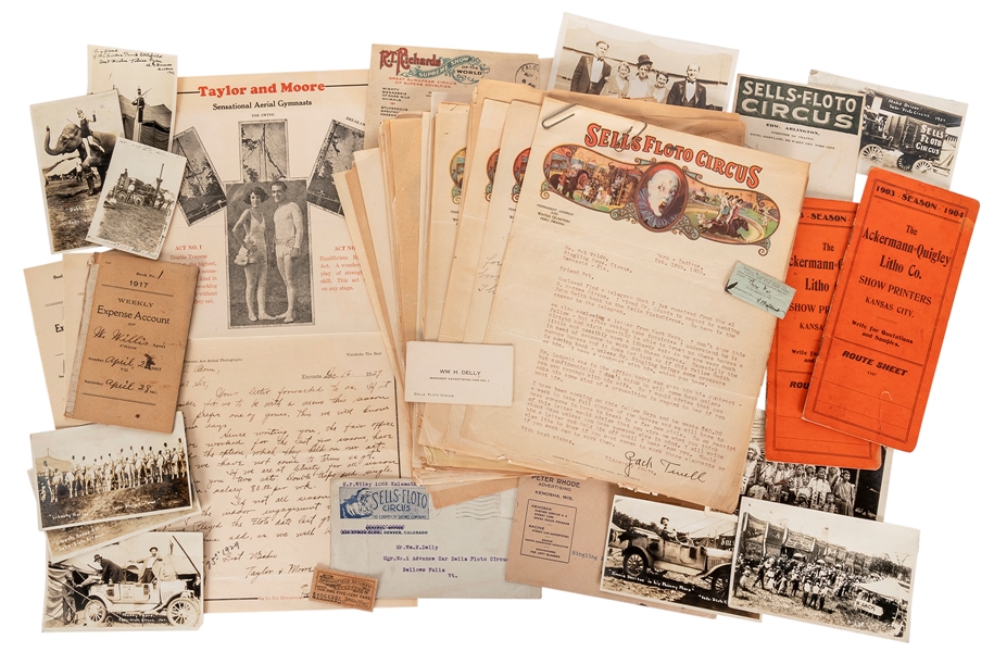  Sells-Floto Circus Archive. Large file folder with approxim...