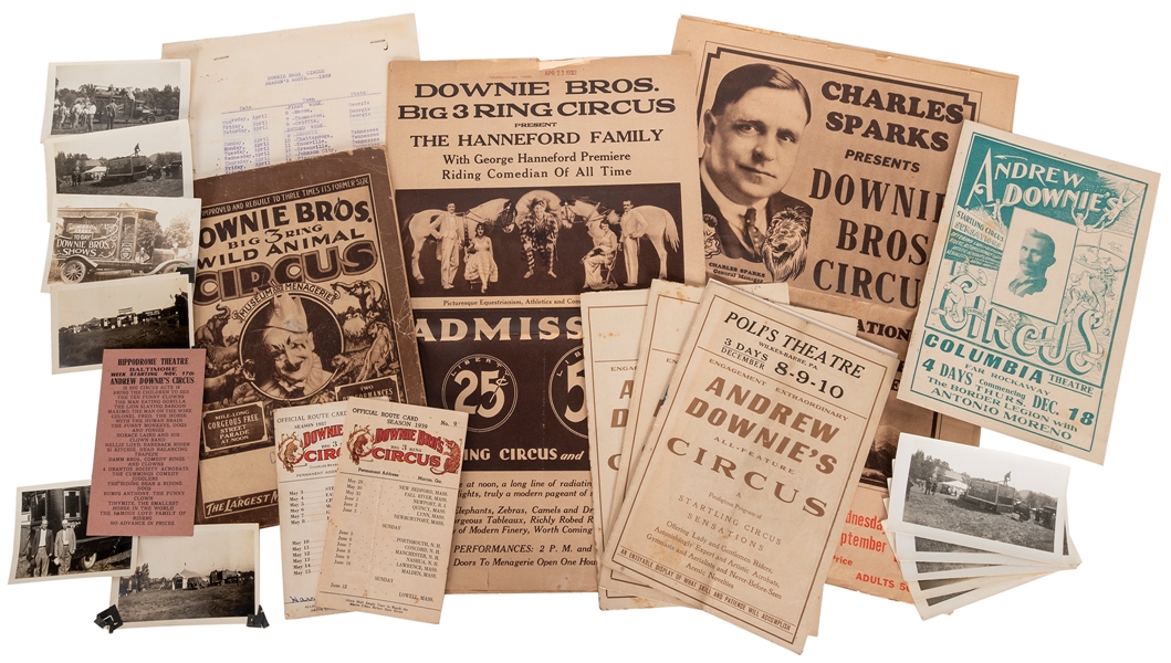  Andrew Downie and Downie Brothers Circus Archive. 1920s–30s...