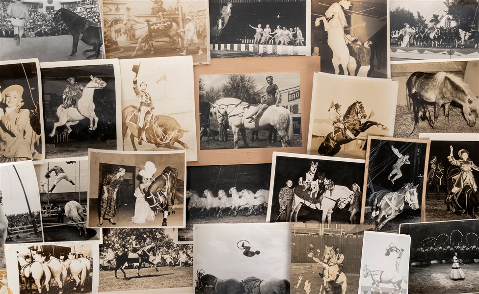  Circus Equestrian Photograph Archive. File folder with an e...