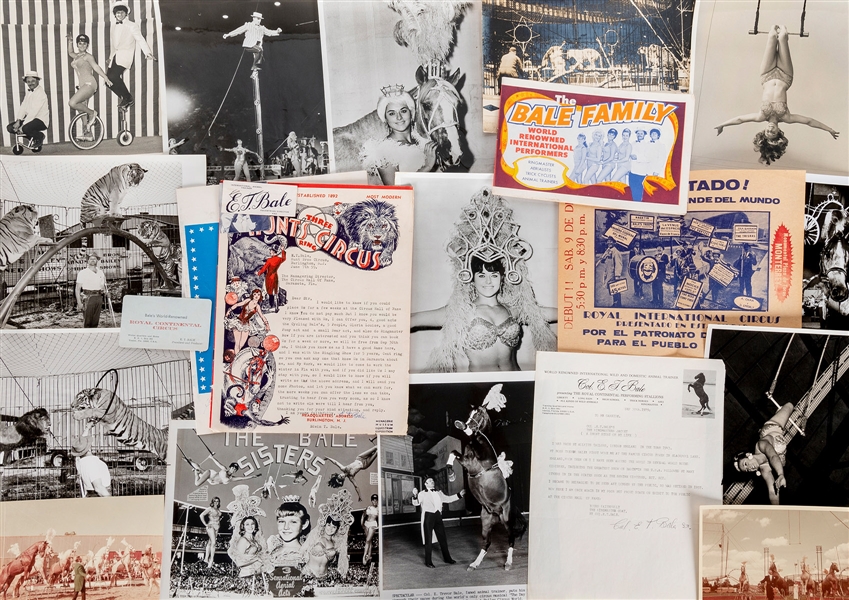  BALE FAMILY CIRCUS / COL. E.T. BALE. Collection of photogra...