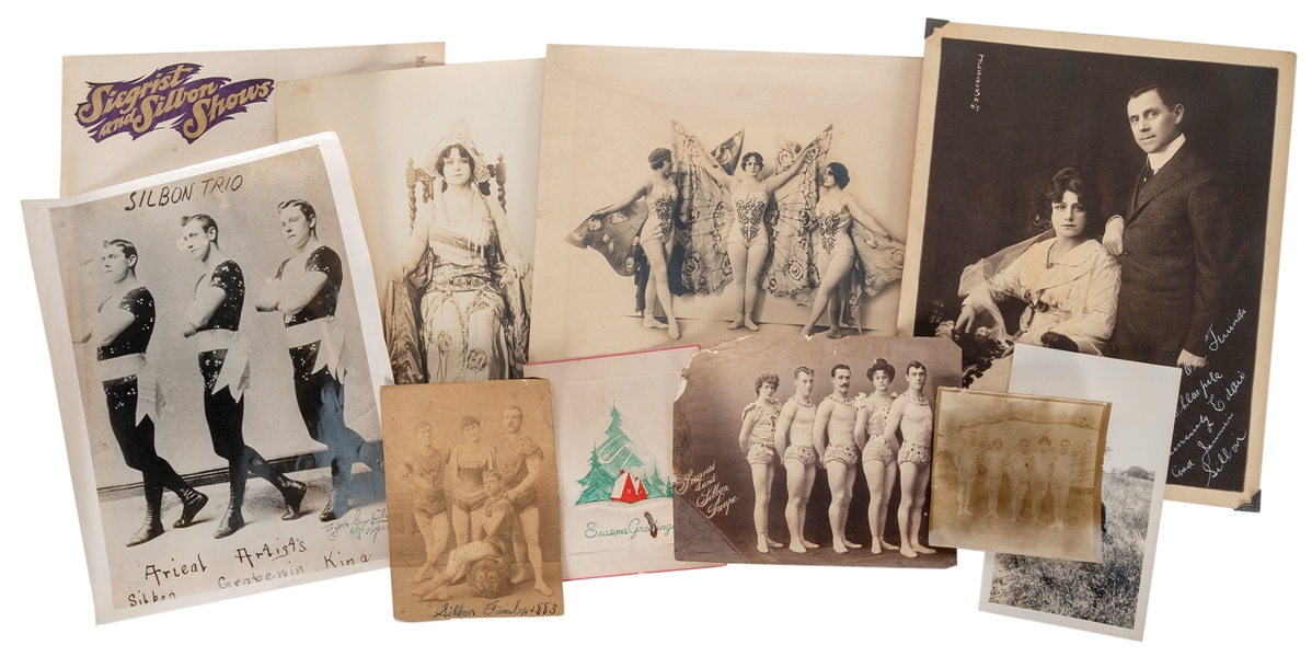  THE SEIGRIST-SILBON TROUPE. Lot of photographs and ephemera...