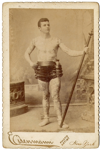  [TATTOO]. Cabinet photograph of George Karlavagn. New York:...