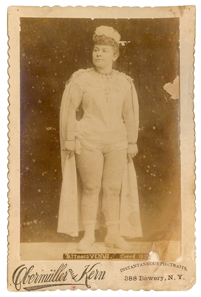  [TATTOO]. Cabinet photograph of Annie Howard, the Tattooed ...