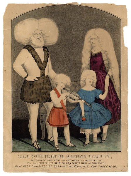  The Wonderful Albino Family, Rudolph Lucasie, Wife and Chil...