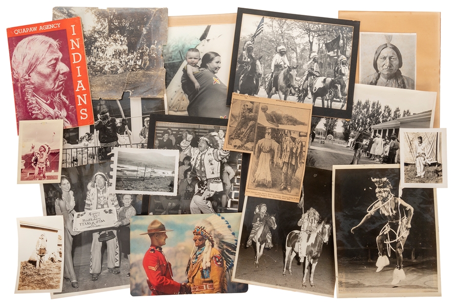  [AMERICAN INDIAN—WILD WEST]. File of photographs and epheme...