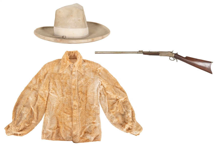  Annie Oakley Museum Display including Rifle, Jacket, and Ha...