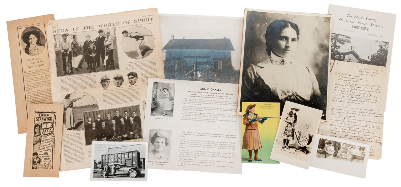  [OAKLEY, Annie]. File of Annie Oakley photos and ephemera. ...